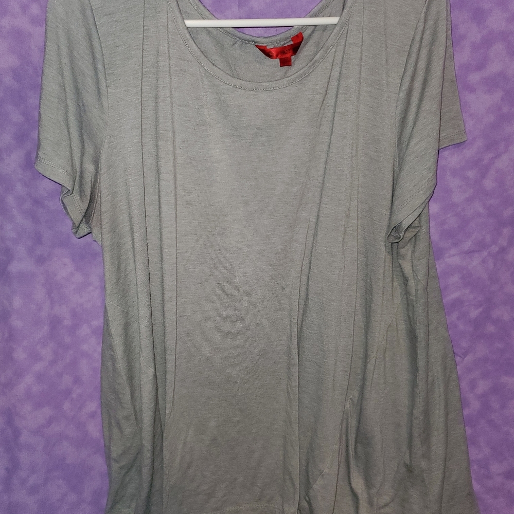 High low grey plus size t-shirt